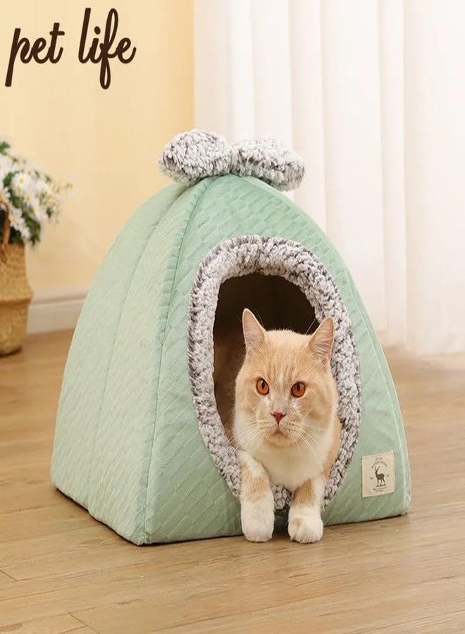 SHREEVOKE Warming Burrow Cat Bed, Soft Tent Shelter for Puppies, Rabbits, Guinea Pigs, Hedgehogs, Washable & Foldable - Image 5